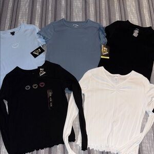 NWT size 14 xL art class Kids Shirts in Blue, Black, and White